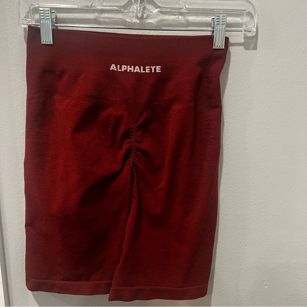 Alphalete Red High-Waisted Shorts